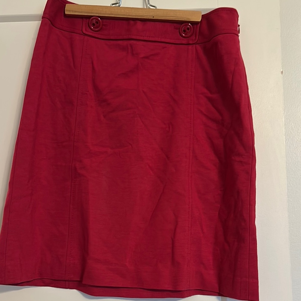 Ann Taylor Pink Knee-Length A-Line Skirt for Work